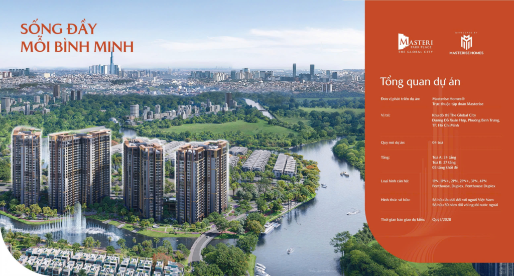 Tổng quan dự án Masteri Park Place tại The Global City